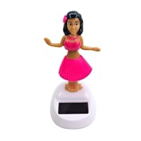 Figurine Solaire Dansante Hawaïenne – ABS 10,9x6,8x5 Cm, Décoration Voiture, Bureau, énergie Solaire