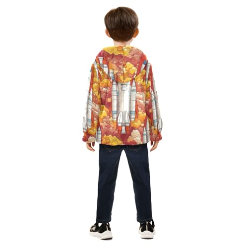 Missiles Girls Fleece Jacket Girls Fall Jacket Girls Zip Up Hoodie Girls Sherpa Jacket 2-10T4