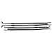 4Pcs Car Door Moulding Trim Weatherstrip Window Seal Compatible with Corolla AE110 1995–2002 Replaces# 75710-02050, 75720-02050, 75730-02040, 75740-02040