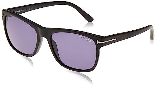 Tom Ford GIULIO FT 0698, Matte Black/blue, Men's sunglasses, 59/18/145