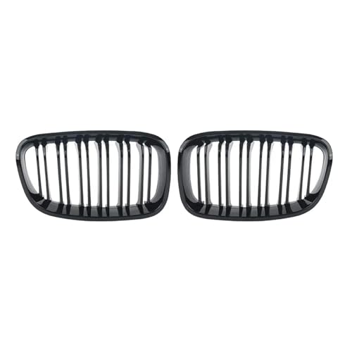 Calandre avant pour BMW Série 1 F20 F21 2010-2014 en finition noir brillant style carbone