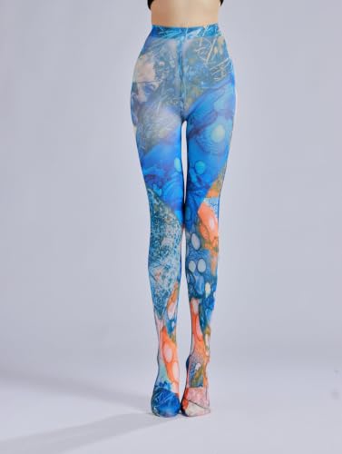 Image of Sahabowi Women's Sheer Tights, Digital Print Designs Stockings