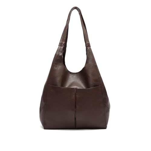 MISAKO Karanfil Bolso de Hombro con Neceser extraíble Mujer - Karanfil Marrón Oscuro 38x14x42cm