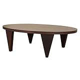 ひなた 座卓 折り畳み 楕円型 120 オーバル ナチュラル ダークブラウン 折れ脚 フロアーテーブル ちゃぶ台 おしゃれ モダン 木製 オーク (ダークブラウン)