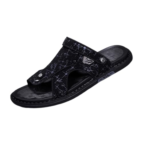 CLSQLXYJZC Summer Adjustable Slip-On Arch Support Bunion Corrector Sandals for Men, Stylish Breathable Non-slip Foot Correction PU Flat Sandals, for Father's Day, Christmas Xmas, Birthday