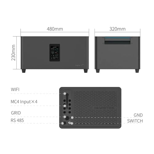XORO SOLAR 1720W Balkonkraftwerk Komplettset mit 4 x 430W bifazialen Solar-Modulen, 50m DC-Kabel, 10x MC4-Stecker, 10x MC-Kupplung, Jupiter C Plus, Smart Meter CT002
