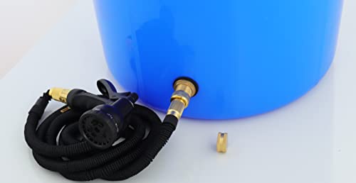 Ceaeso Brass Male Garden Hose Bulkhead Fitting With Plug, 1/2" Female Npt, 3/4" Male Ght (Garden Hose Thread), Brass Tank Connector/Drain/Flush Port Kit For Rain Barrels, Aquariums, Sinks，2 Pack #TOP2