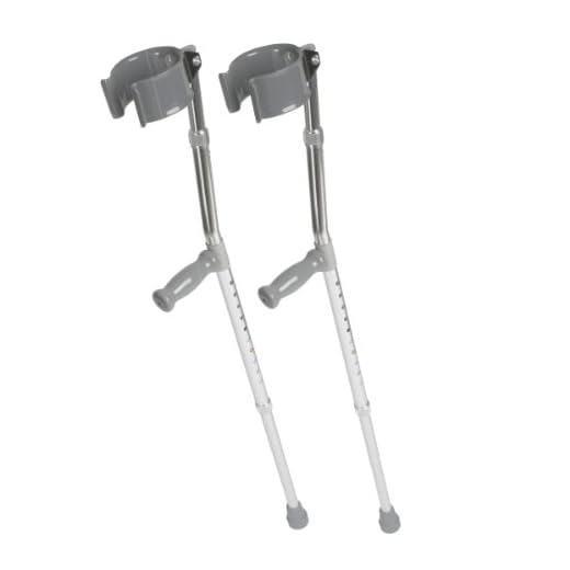 Medline MDS805162 Aluminum Forearm Crutches, Youth, Pack of 2