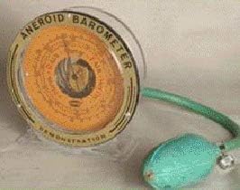 Small Generic Aneroid Barometer, India Orthodiobarometer, Black