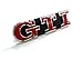 Volkswagen Genuine VW GTI Front Grill Badge Emblem Chrome Silver Red - 5G0853679P Wyr