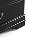 Furniture of America Arabella Traditional Wooden 6 Drawer Dresser with Mirror, Vintage Bedroom Set, Accent Vanity Dressing Table with Antique Nickle Handles for Dressing Room, Walk-in Closet, Black