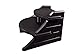 Confer Plastics The Edge Spa Step, 40-Inch Wide Hot Tub Stairs, Multipurpose Indoor/Outdoor Step Stool with Oversized Treads and Center Support, Black