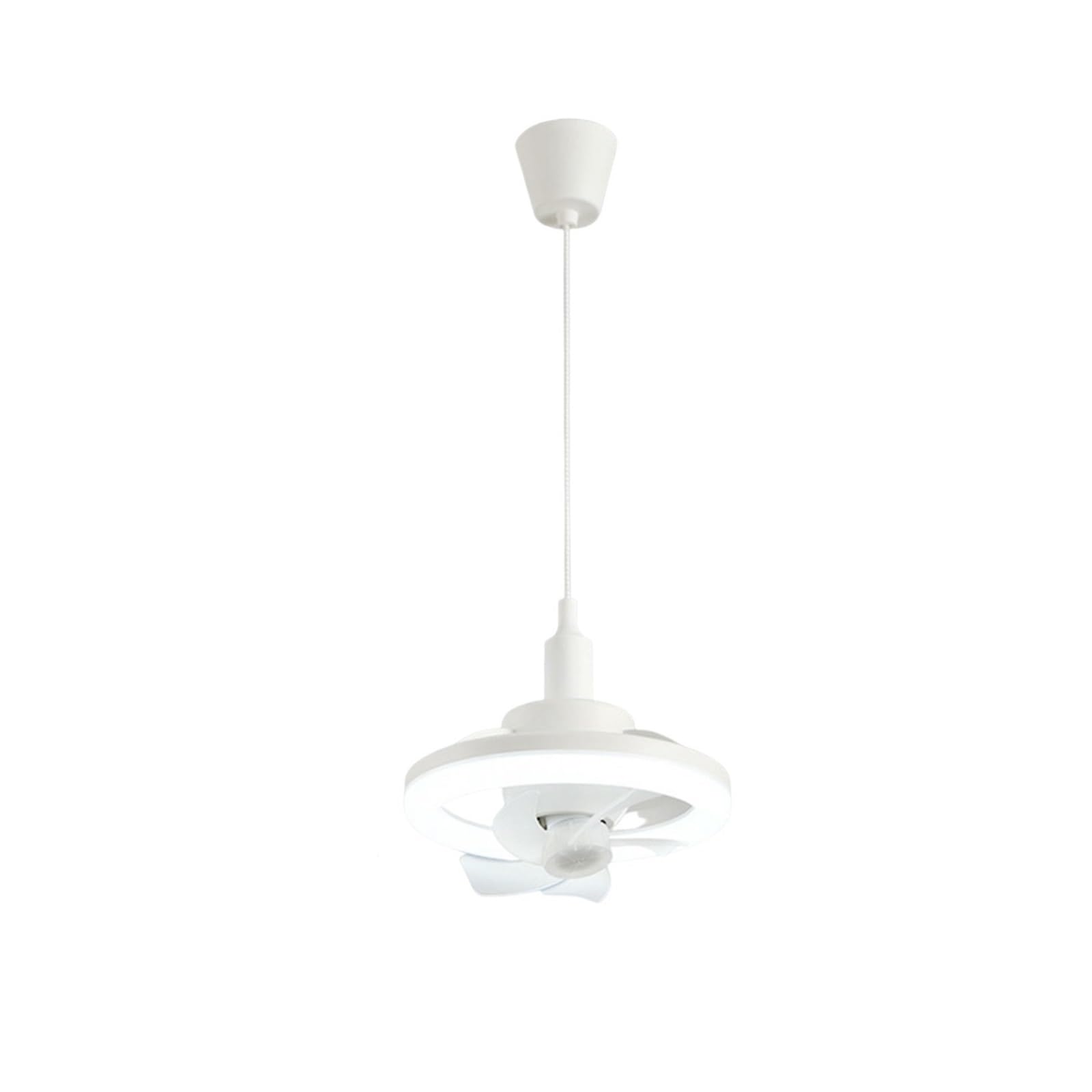 TRDEWR Ceiling Fan Light 30/48/60W 3-Speed Cooling Fan Ceiling Light Remote Control E27 Lamp Holder 3-Gear Dimmable Electric Fan Lamp Good Light and Shadow Effects(48W 0.5M Telescopic)