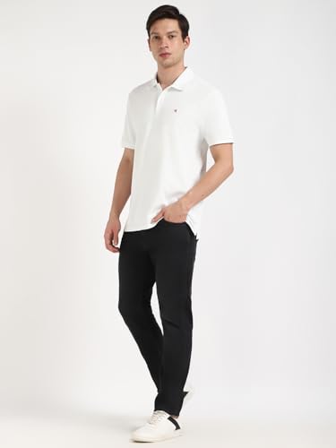 Image of Solid Regular fit Cotton Polo t-Shirt