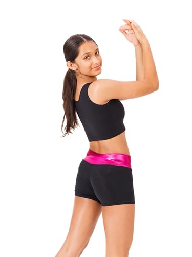 Image of IKAANYA Girls or Women Snug Fit Micro Shorts for Gymnastics, Dance, Sports or Fitness