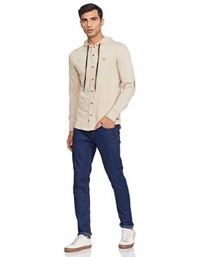 Image of HammerSmith Men's 100% Cotton Long Sleeve Hooded Collar Casual Shirt