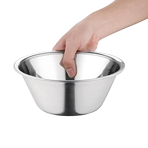 Vogue Stainless Steel Mixing Bowl 1Ltr - Easy-pour, Dishwasher Safe K531, Silver - Image 2