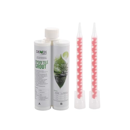 Lechada epoxi para azulejos y piedra, impermeable, resistente a manchas, moho, grietas y productos químicos, para suelos y paredes, lista para usar, fácil de aplicar y cerrar (gris cálido, 1 paquete)