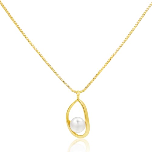 Pearl Necklaces for Women,Charm Choker Necklaces with Natural Freshwater Cultured Pearls,Dainty Pendants Necklaces Daily Wear or Fashion Gift for Women