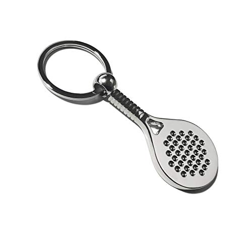 Nova Powered - Llavero Pala de Pádel metálico con Estuche de Regalo. 65mm x 30mm