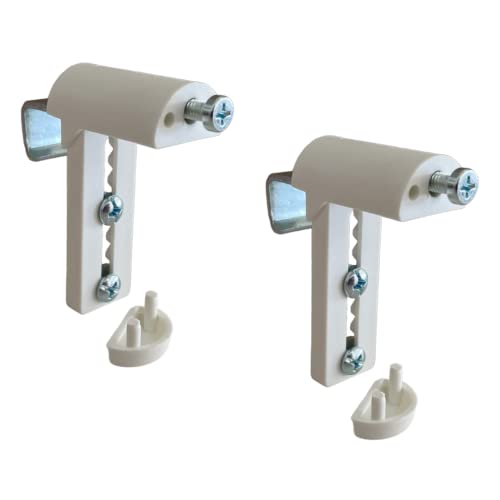 Ogni gancio è dotato di 2 viti con dado per il fissaggio della tenda e di 1 tappo coprivite