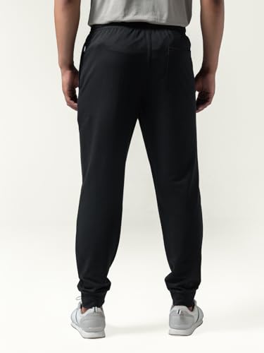 Image of DAMENSCH Men Mid Rise Regular Fit Cotton Blend Solid Moisture Wicking Antimicrobial Zipper Pocket Super Comfortable Baby Terry Lounge Joggers