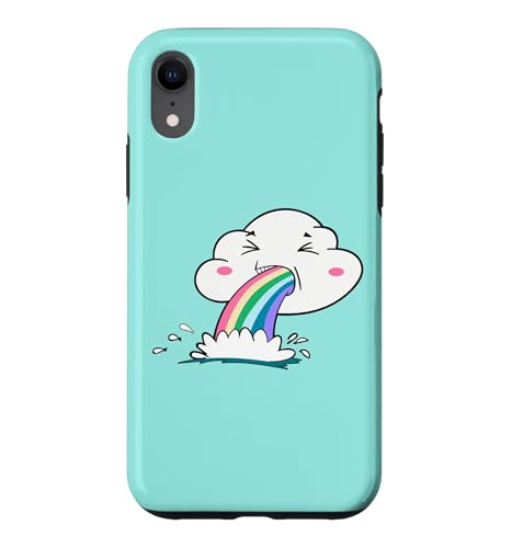 Cute Kawaii Rainbow Puking Cloud Design �X�}�z�P�[�X iPhone XR �p