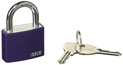 ABUS Vorhängeschloss T65AL/40 myLOCK - individuell beschreibbar - Spindschloss - massiver Aluminium-Schlosskörper - ABUS-Sicherheitslevel 5 - Zufallsfarbe