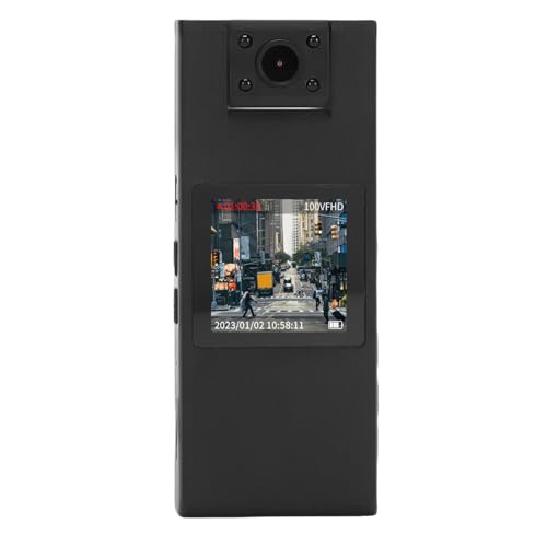 Caméra pour le corps avec objectif rotatif 180 et écran bodycam portable 32 Go Dofirs