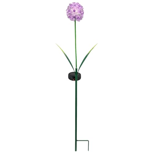 Solarlampe lila Allium LED Außen Gartendeko - Gartenstecker Solar...