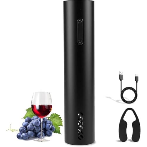 Hipzeepo Sacacorchos Eléctrico con Cortacápsulas, Recargable, Ideal para el Hogar, la Cocina, Fiestas y Bodas.