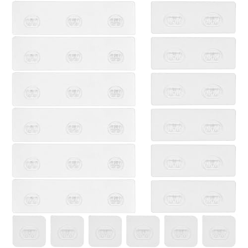 AOzT 18pcs Adhesive Replacement - for Shower Caddy Heavy Duty Support for Bathroom Wall Organizer Transparent Waterproof Strips No Drilling