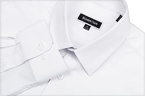 Men's Dress Shirt Regular Fit Long Sleeve Wrinkle-Resistant Business Formal Solid Button Down Shirts with Pocket4