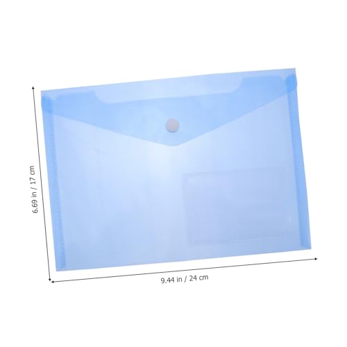 Pochette pour documents A4 anti déchirure en PP transparent bleu - 2