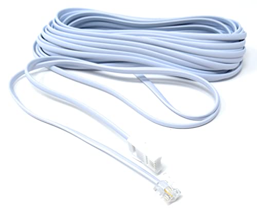 DRUT 10m BT to RJ11 4 Wire (431A) Male to Male UK Telephone Modem Lead Cable 33ft White - Image 3