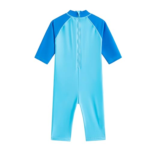 LIZENS Boys Swimsuit Rash Guard Suit Bluey Shark One Piece Long Sleeve Surfing Suit for Kids2