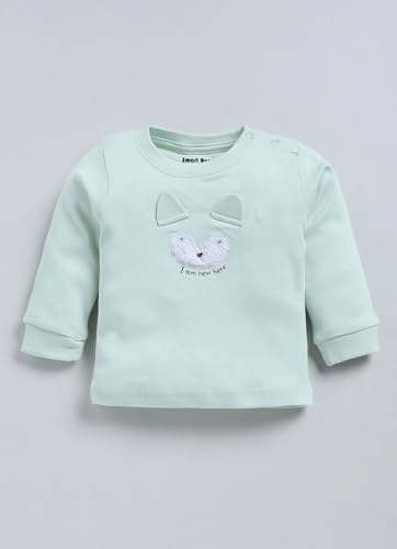 Image of Smart Baby Boys Cotton Top & Pyjama Set | Long Sleeve Round Neck T-Shirt & Full Pants | Soft Fabric | 0-18 Months | Ideal for Sleep