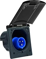 as - Schwabe Camping CEE-Caravan-Einspeisungsstecker, 230V/16A Camping Anbau-Stecker, 3-poliger Stecker für Wohnwagen, Klappdeckel mit Magnetverschluss, IP44, Made in Germany, Anthrazitgrau, 62472