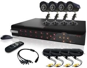 KGUARD NS401-4CW214H All-in-One Surveillance Combo Kit