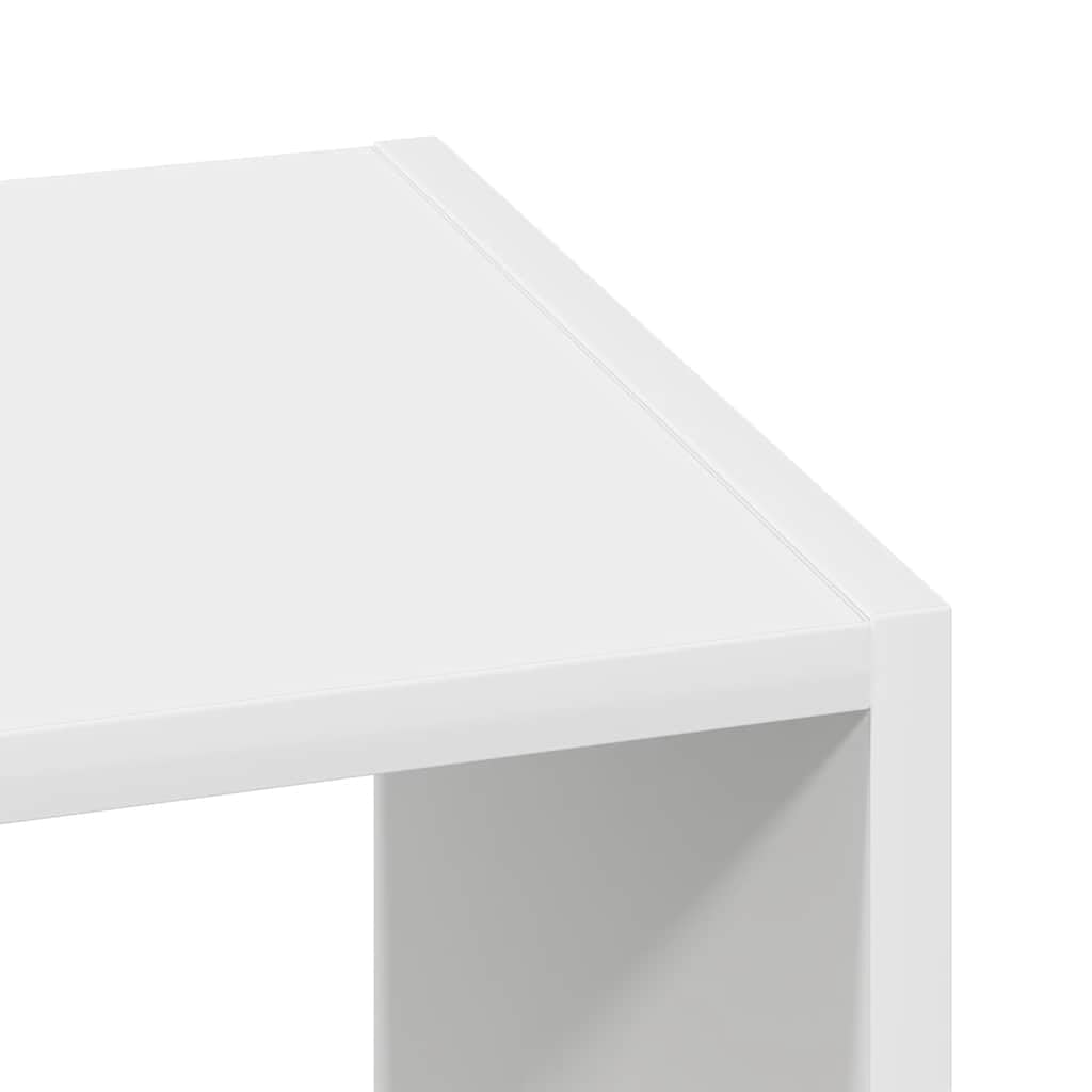 vidaXL Bücherregal Stapelbar Weiß 30x30x80 cm Holzwerkstoff, Bücherständer, Büroschrank, Aktenregal, Bücherschrank, Büroregal, Highboard, Regal