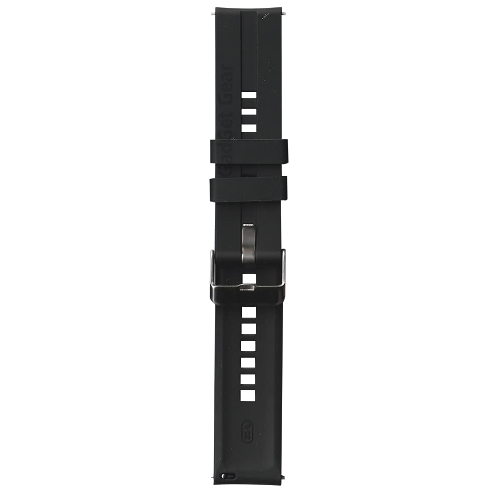 GADGET GEAR 22mm Silicone Watch Strap Replacement Band with Metal Buckle Compatible with Watches with 22mm | Black (B09HNRSNNV) Amazon Price History, Amazon Price Tracker