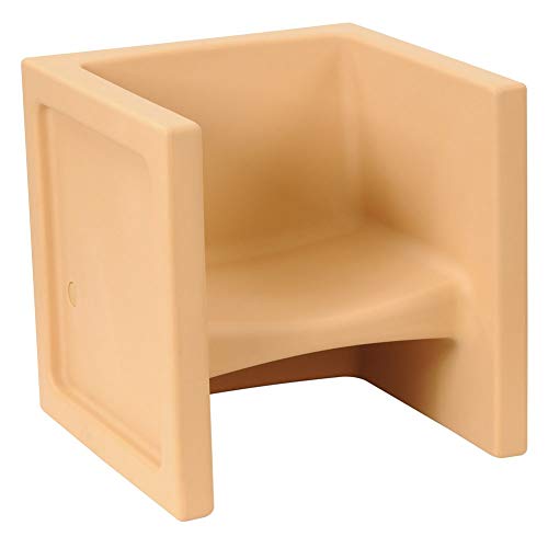 Kaplan Early Learning Versatile Comfortable Natural Cube Chair for Toddlers