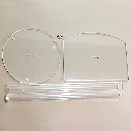 Atril portátil ajustable con podio de metal curvo de pie transparente 5