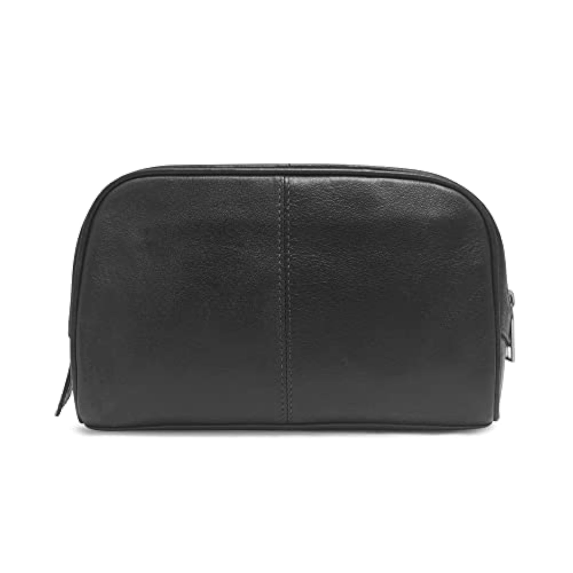 Malia Black Unisex Leather Toiletry Bag, Multipurpose Pouch