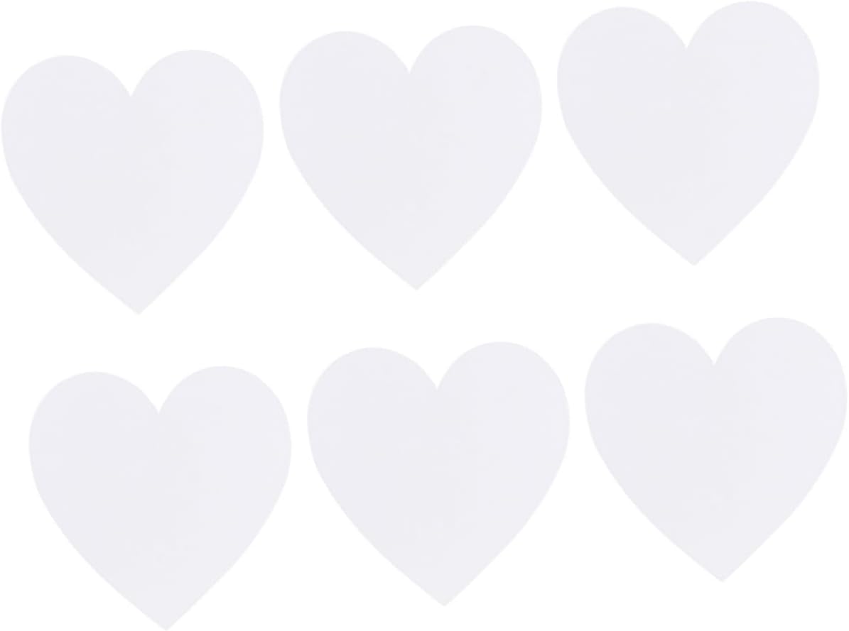 6PCS Heart Shaped Cotton Oil Painting Boards for Artists Blank Canvas Panels for Acrylic Paint for Crafting and Home Decoration