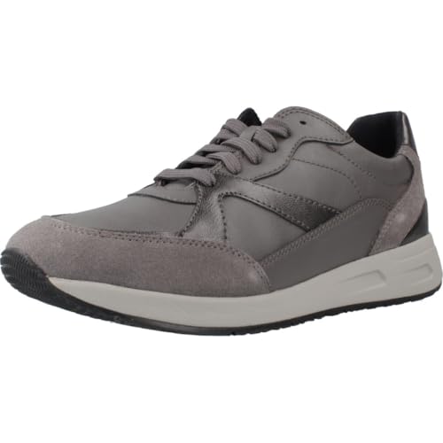 Geox Tenis D Bulmya a para Mujer, Gris Oscuro, 36 EU