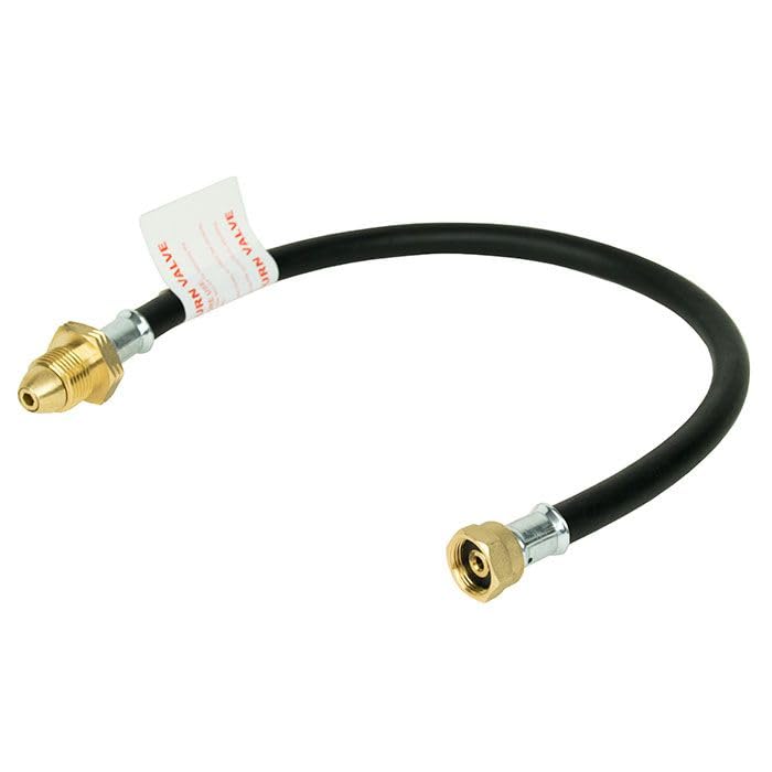 Hamilton Gas Products Propane Pigtail Hose with NRV Excess Flow Safety Valve - 0.75m, POL x W20 | Connecting Motorhome or Caravan to Bulkhead, Gas Cylinder or Changeover | Manual & Automatic