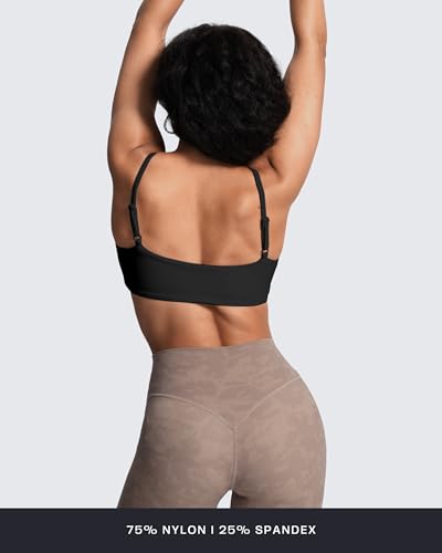 Aoxjox Women's Define Sculpt Bandeau Bras Workout Curved Training Fitness Running Yoga Crop Tank3