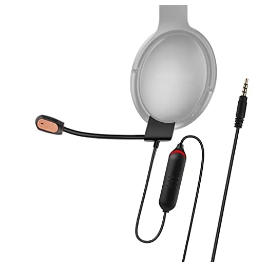 ShiRain Boom Microphone Cable Noise-Cancelling Replacement Compatible with Bose QC35 & QC35 II Headphones with Volume Control and Mute Switch for PC, Laptop, PS4, PS5, Xbox One Controller