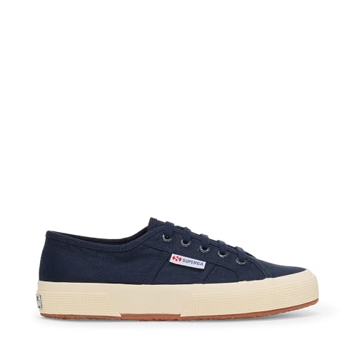 Image of Blue Navy-f Off White Linen Superga 2750